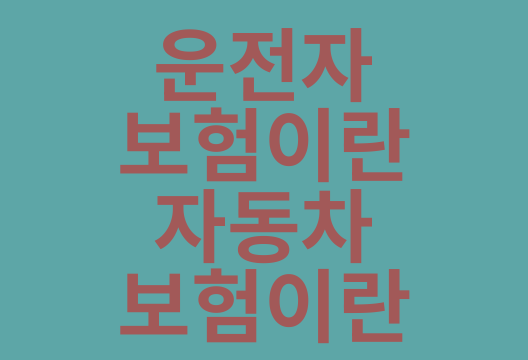 운전자보험 vs 자동차보험, 꼭 알아야 할 차이점과 가입 팁