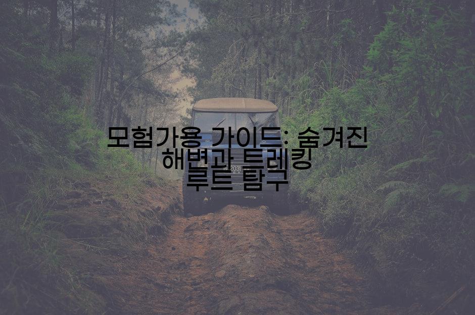 모험가용 가이드: 숨겨진 해변과 트레킹 루트 탐구