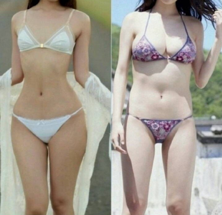 2명의 수영복 입은 여성 사진