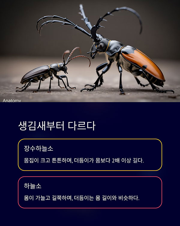 생김새부터 전혀 다르다
