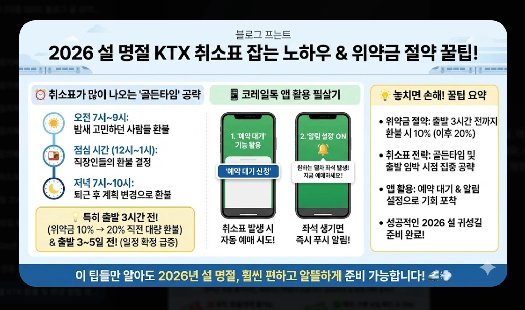 명절 KTX 환불 및 변경 방법 완벽 가이드