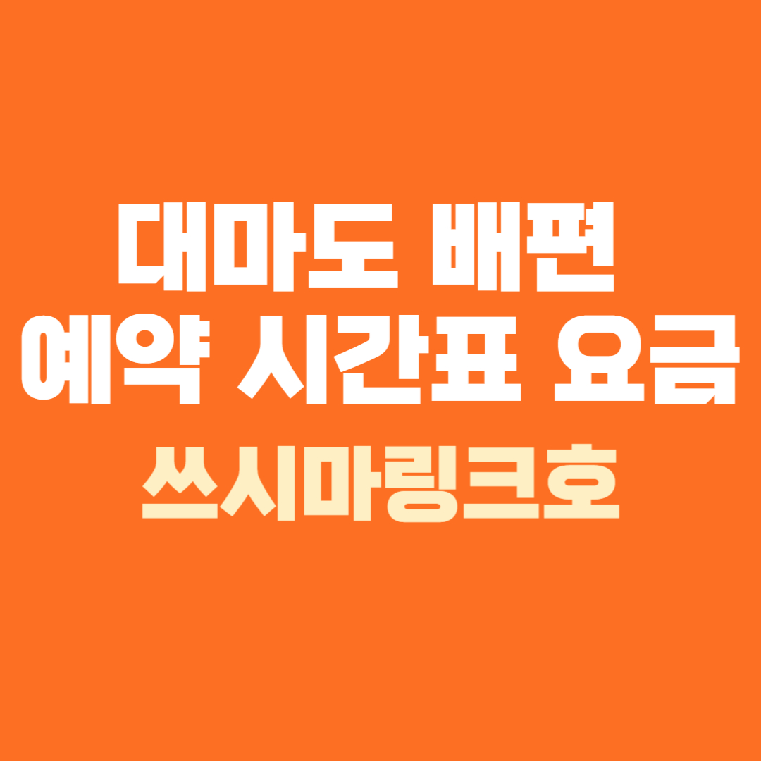 대마도 배편 예약 시간 할인 정보 쓰시마링크호