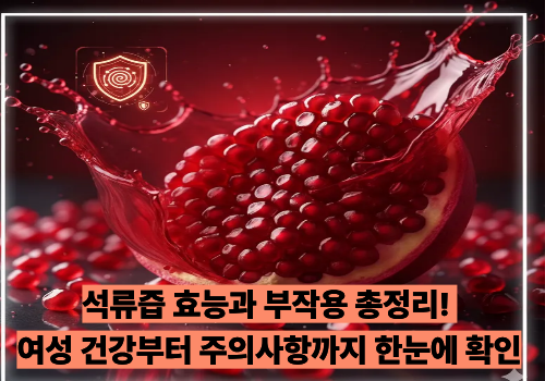 석류즙 효능과 부작용 총정리! 여성 건강부터 주의사항까지 한눈에 확인