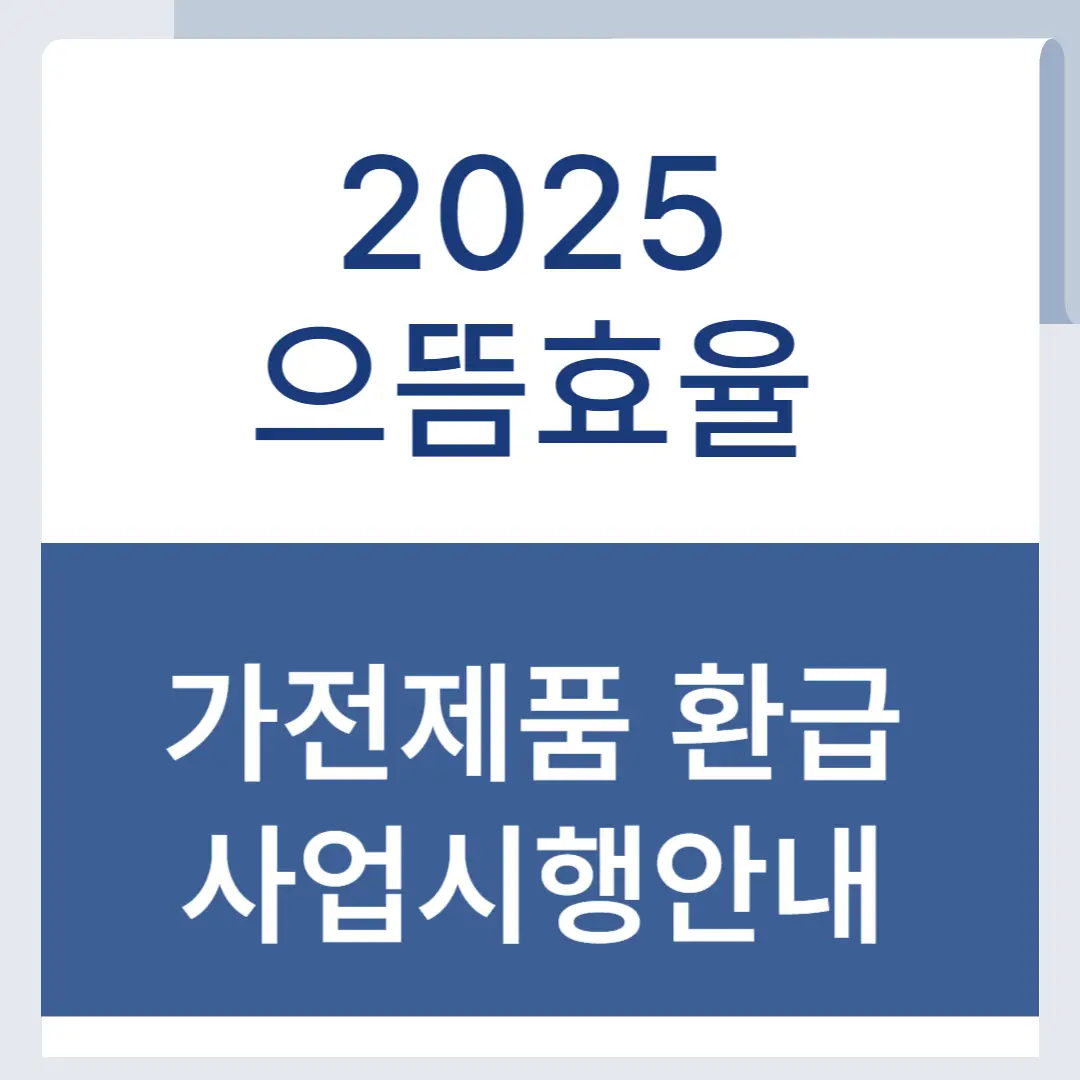 으뜸효율가전환급사업