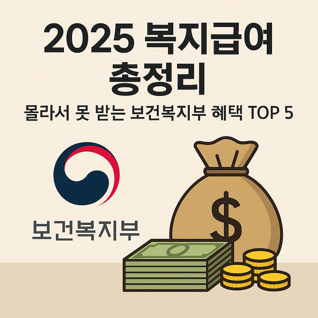 2025 복지급여 총정리 ❘ 몰라서 못 받는 보건복지부 혜택 TOP 5.