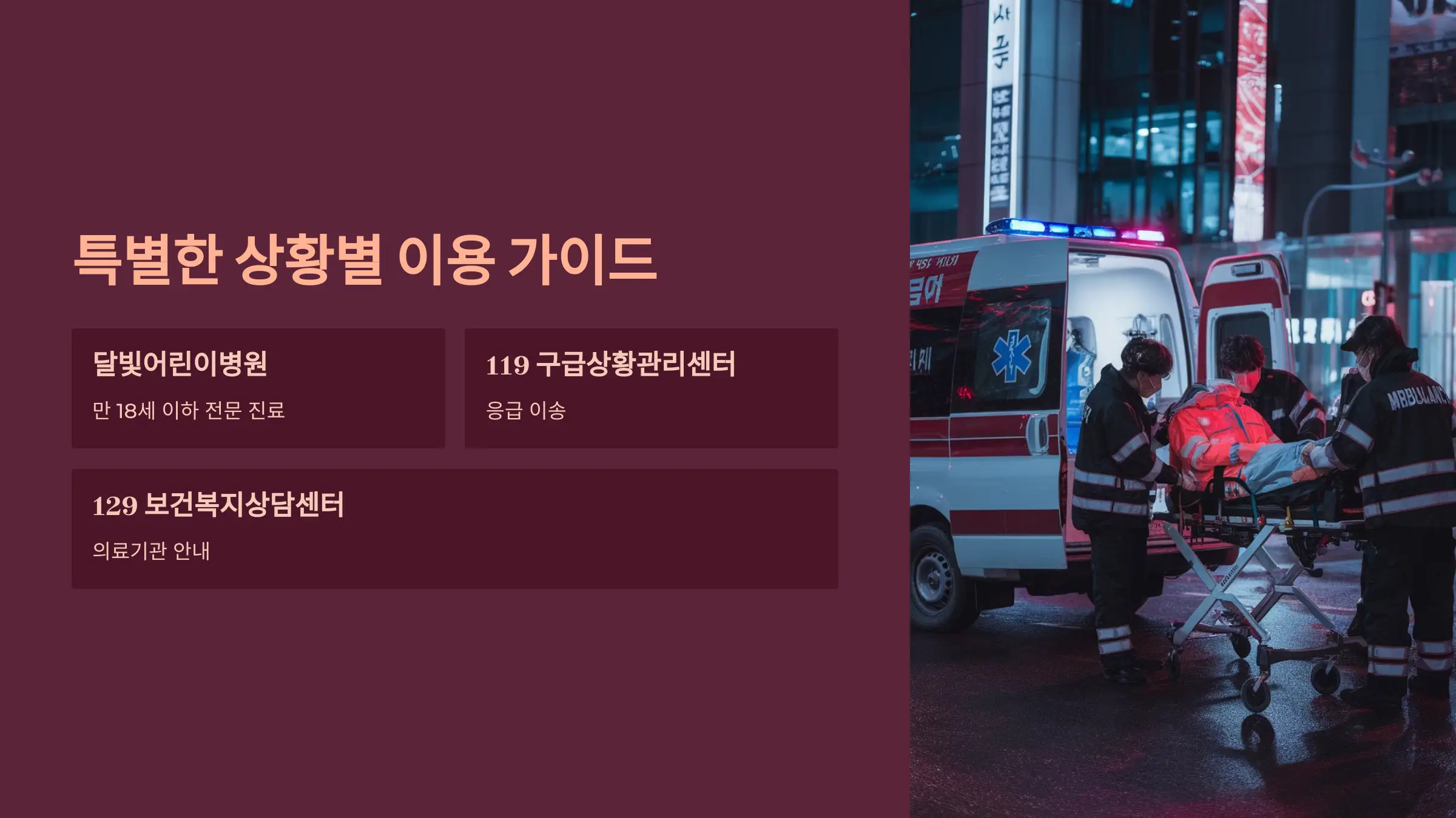 2025 설 연휴 응급실, 병원, 약국 찾기