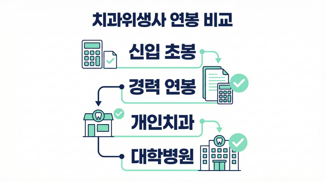 치과위생사 연봉 비교 신입 초봉 경력 연봉 개인치과 대학병원 보조이미지