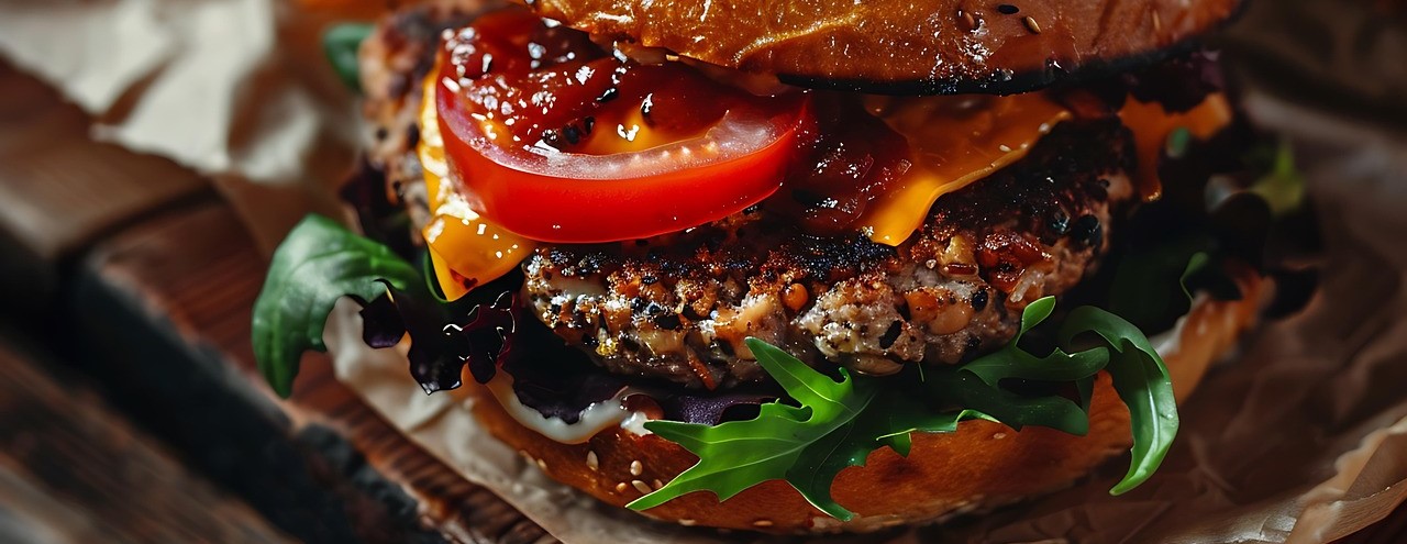 저탄수화물 햄버거 이미지 입니다.