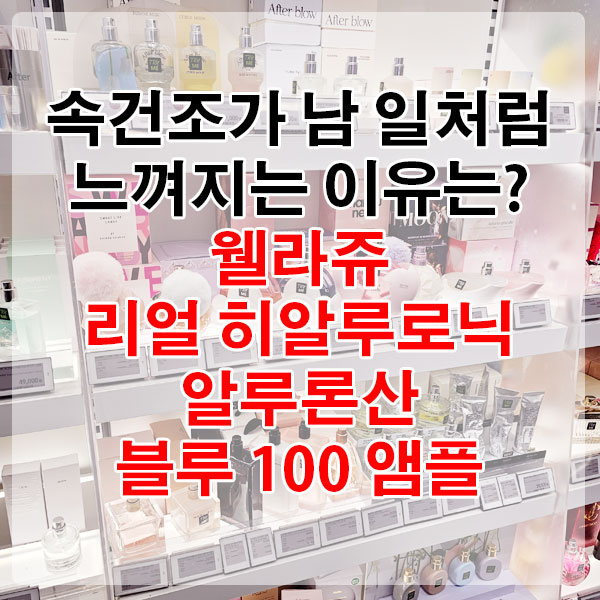 속건조가 남 일처럼 느껴지는 이유, 웰라쥬 리얼 히알루로닉 히알루론산 블루 100 앰플