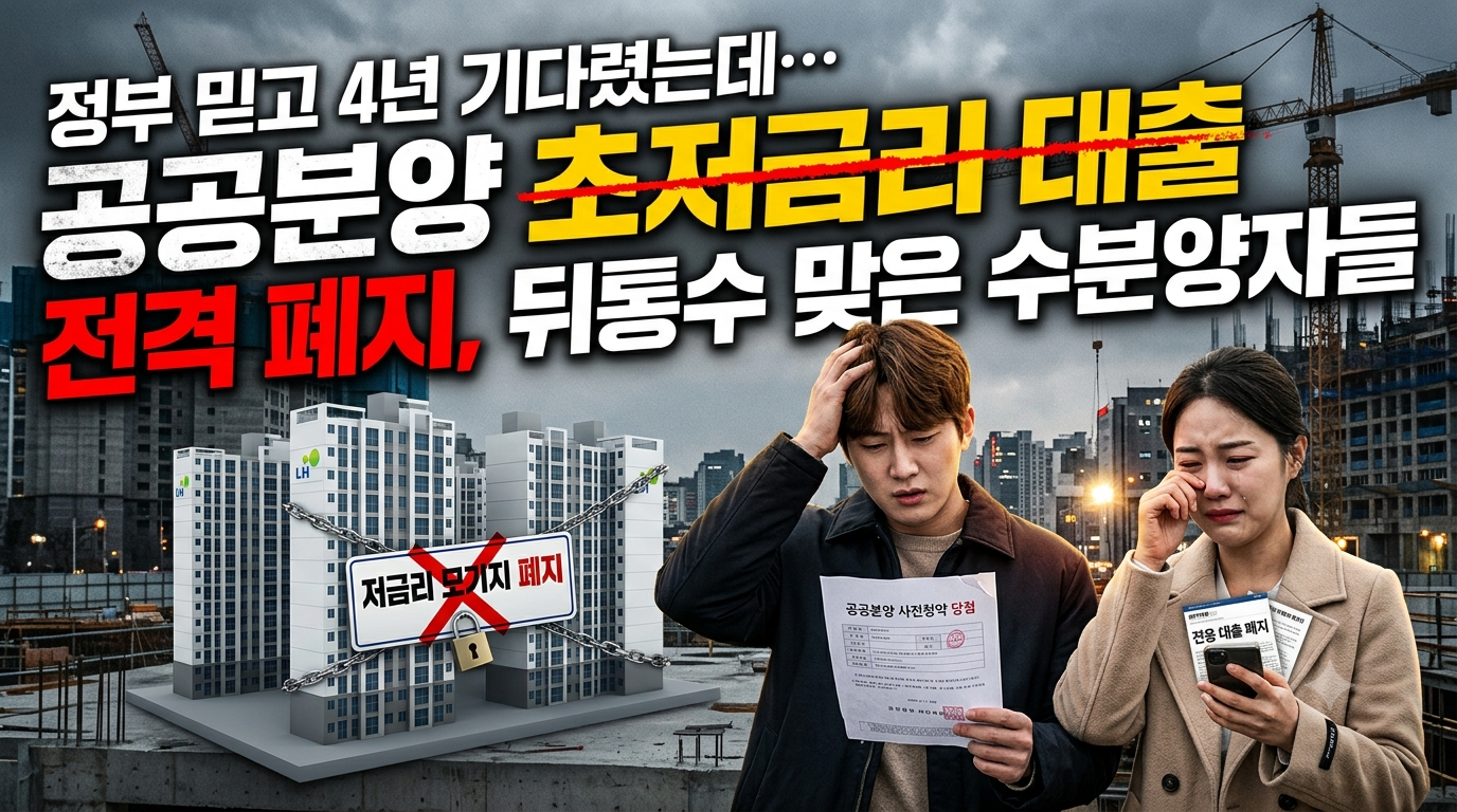 공공분양 초저금리 대출 전격 폐지