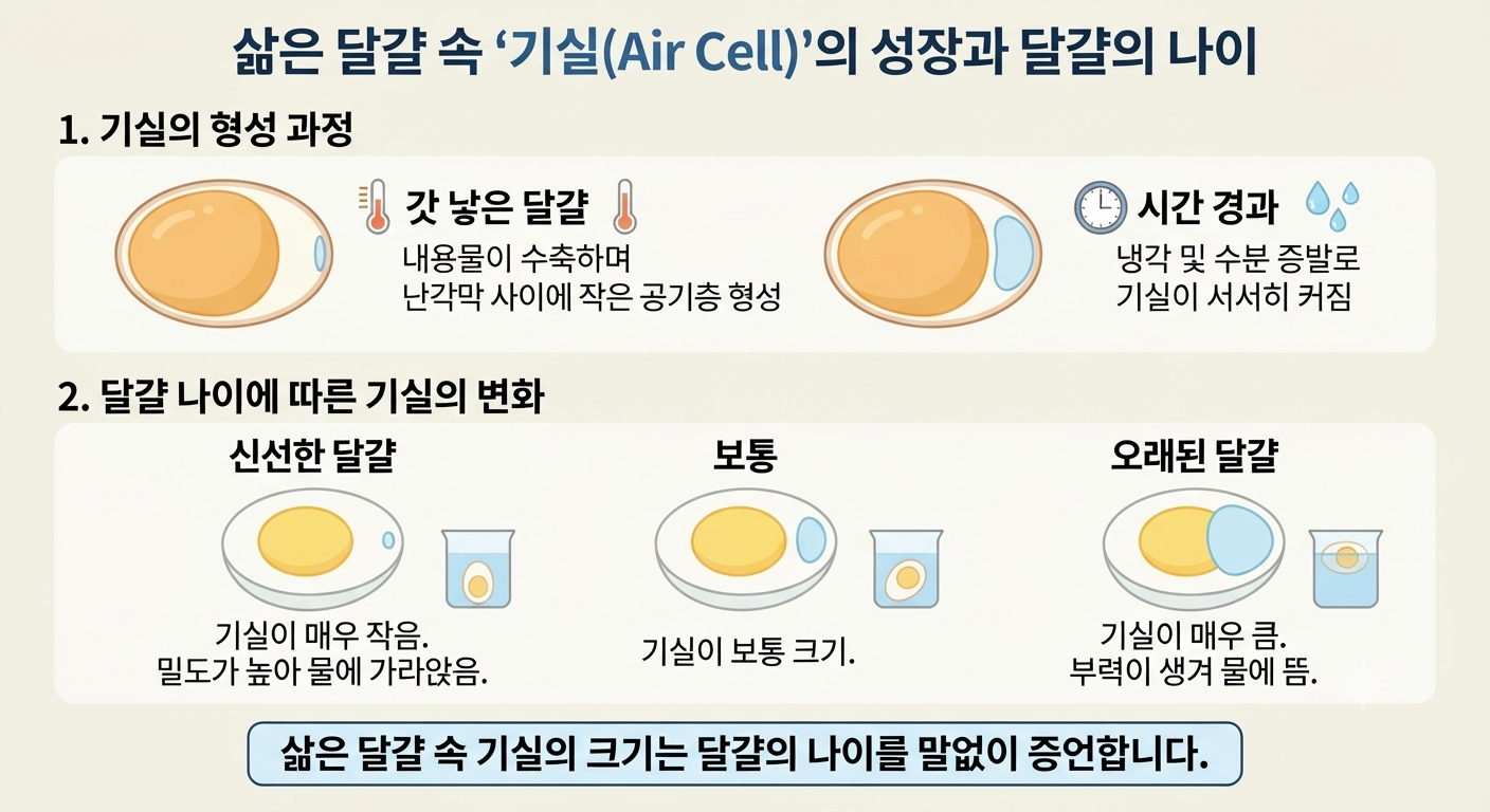 삶은 달걀 속 기실의 의미