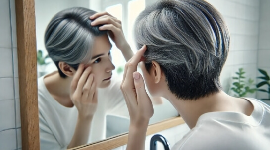 새치는 뽑으면 염증을 유발하므로 자르는 게 좋습니다.