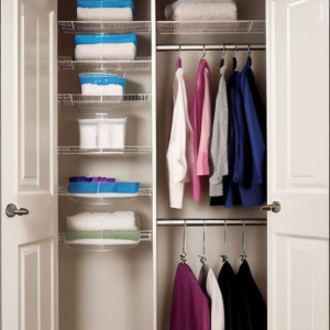 섬유 탈취제가 뿌려진 옷장 사진