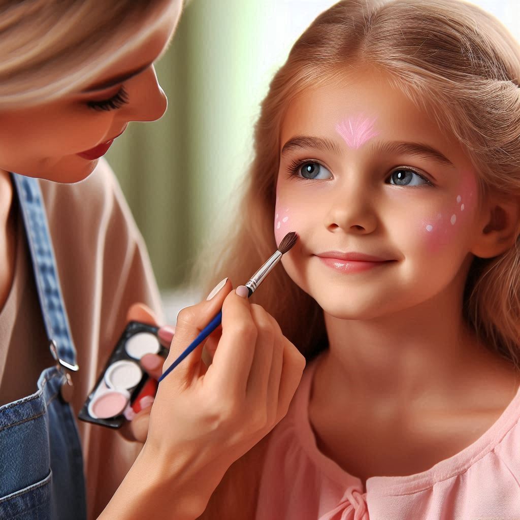 페이스페인팅 그리는 모습2