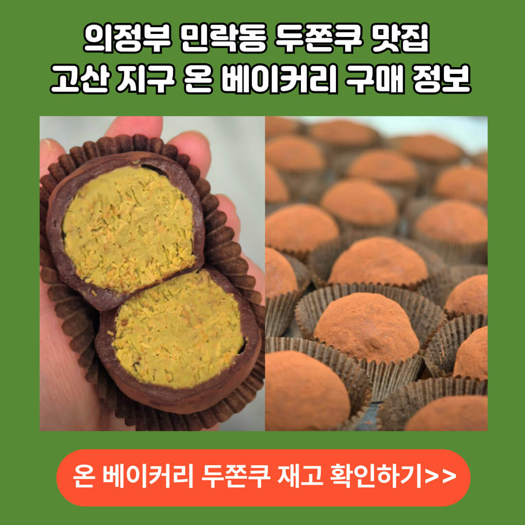 의정부 민락동 두쫀쿠 맛집 온 베이커리 알아보기