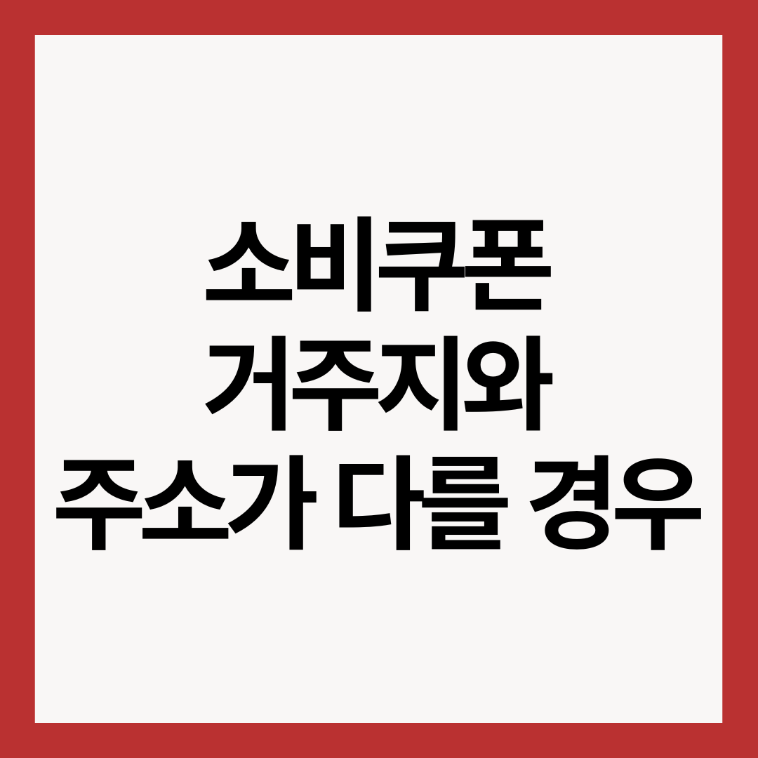 소비쿠폰-거주지-주소지