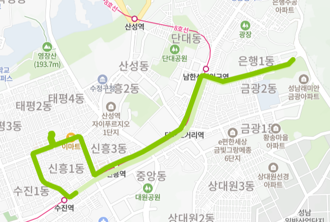 성남-810번-버스-노선-지도