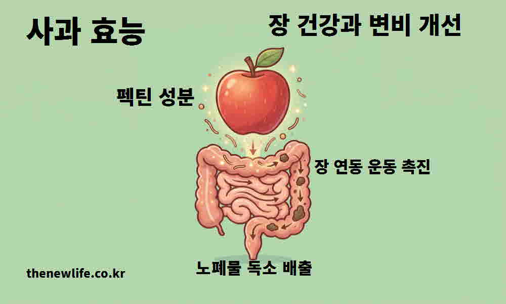 사과 효능 장 건강 변비 개선