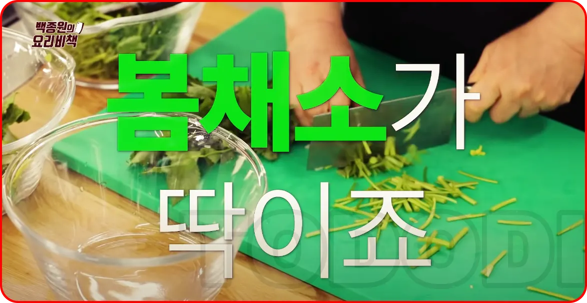 봄채소에는 겉절이 만능양념 황금레시피로