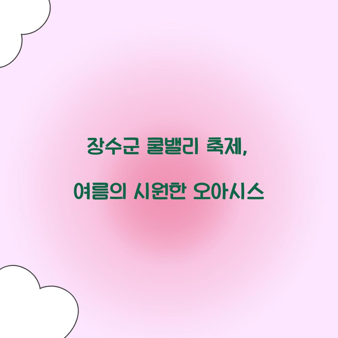 장수군 쿨밸리 축제