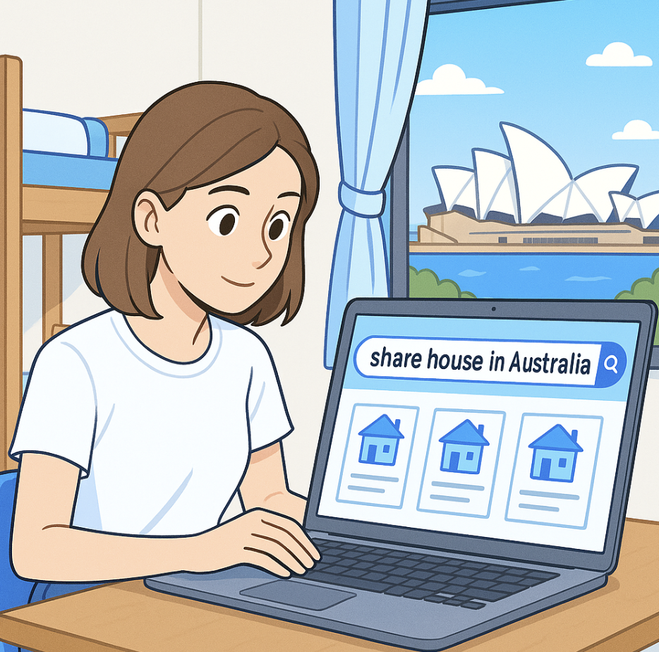 호주에서 워홀할 때 쉐어하우스 찾는 중인 모습