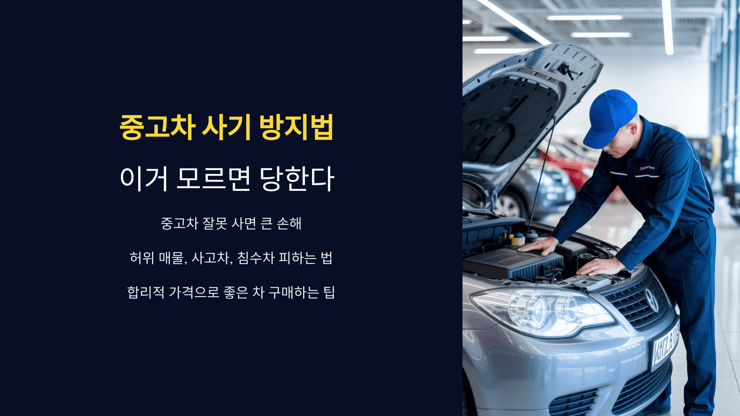 중고차 사기 방지법, 이거 모르면 당한다