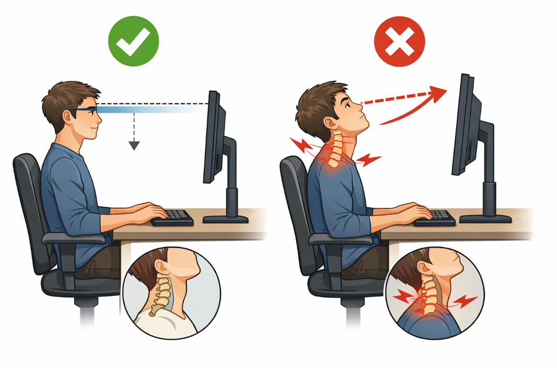 모니터 눈높이 체크