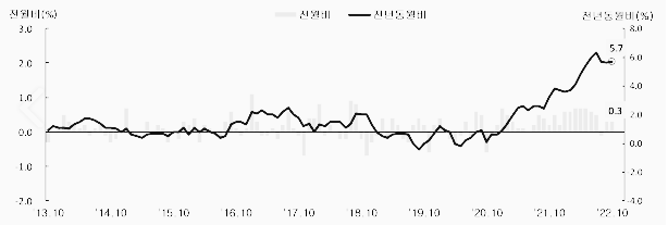 연도별 인플레이션 수치 (2013년 - 2022년)