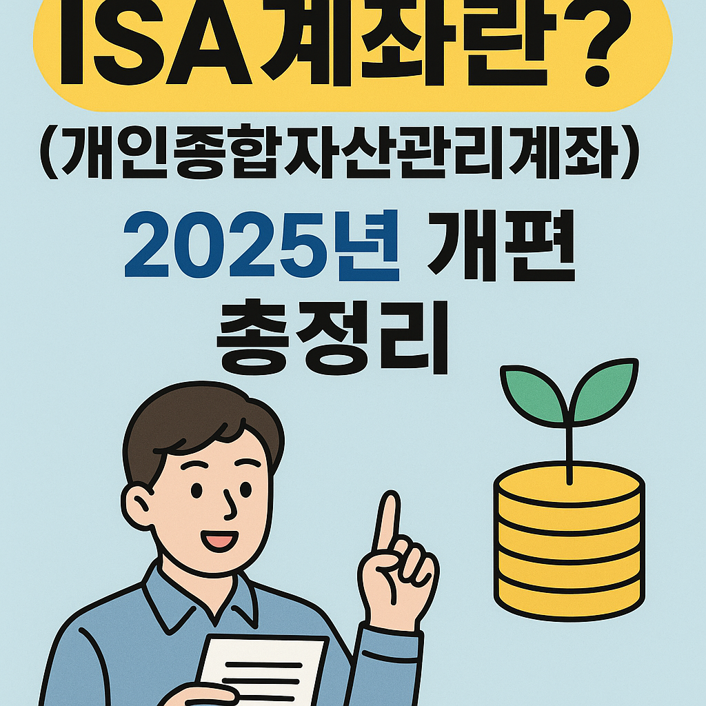 ISA계좌란? (개인종합자산관리계좌) 2025년 개편 총정리