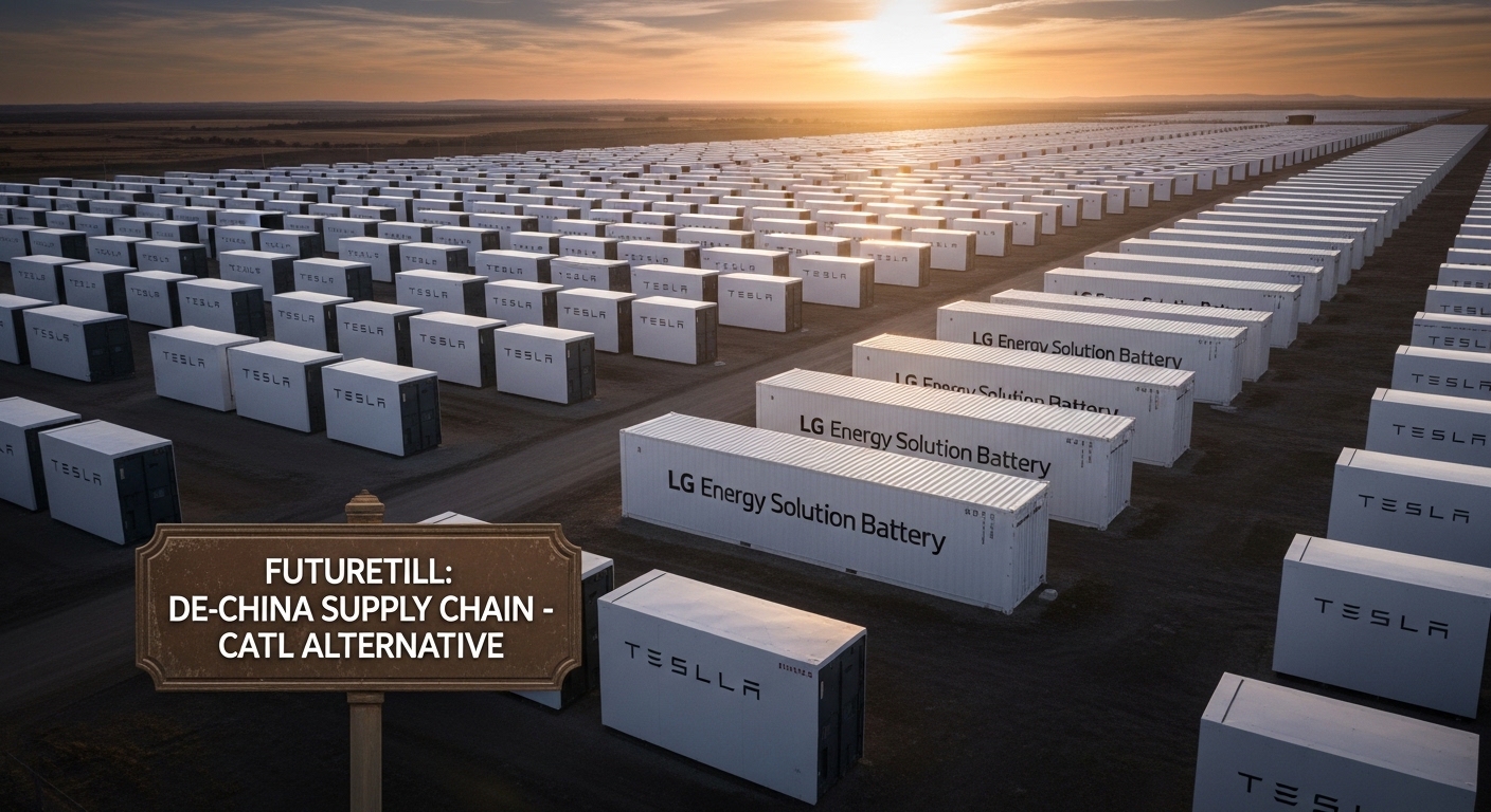 테슬라 메가팩 ESS 에너지저장장치 LG에너지솔루션 배터리 북미 탈중국 공급망 CATL 대체 퓨처틸