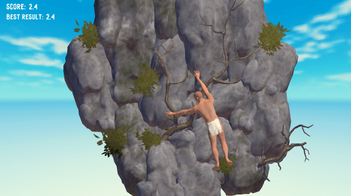 양팔을-조종하여-암벽을-올라가는-화면