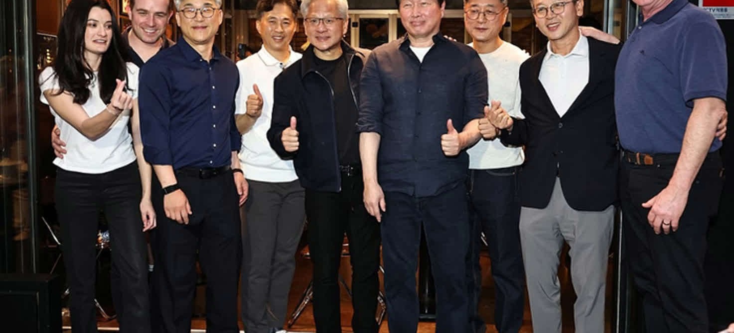 엔비디아 CEO, SK&middot;LG&middot;네이버 총수들과 삼겹살 회
