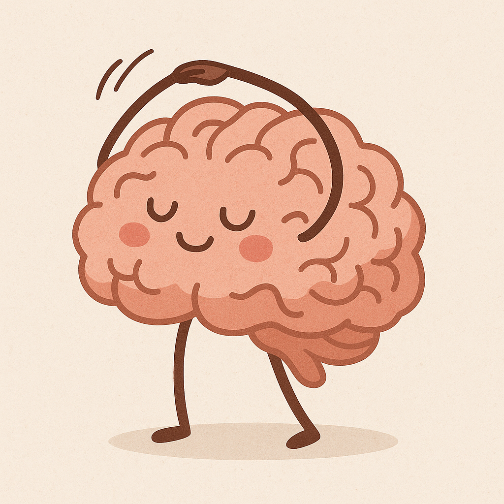 뇌가 스트레칭하는 이미지