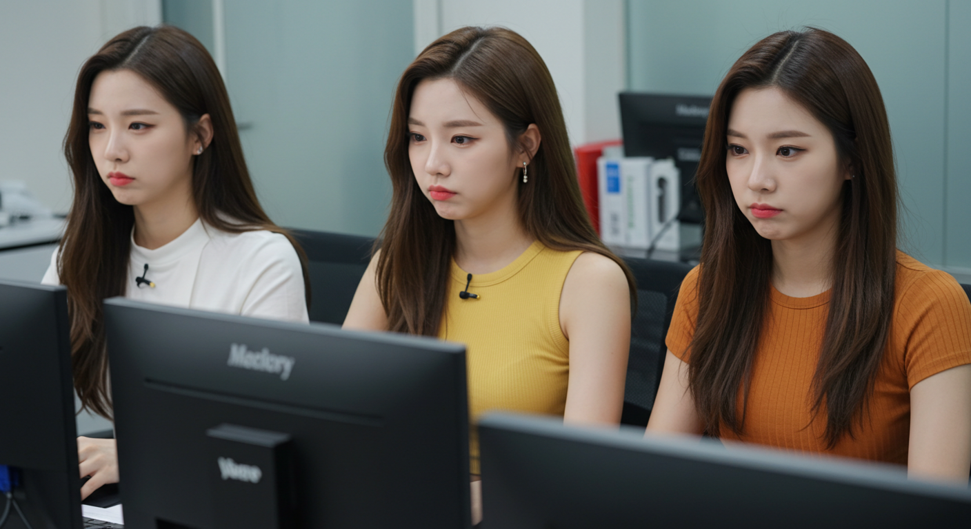 일하기 힘들어하는 여자들