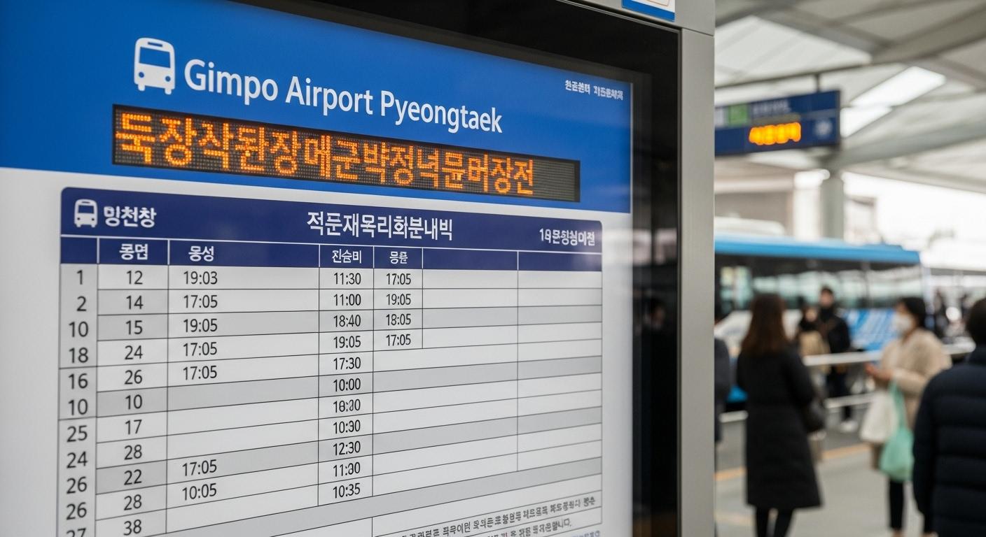 김포공항 평택 버스 시간표