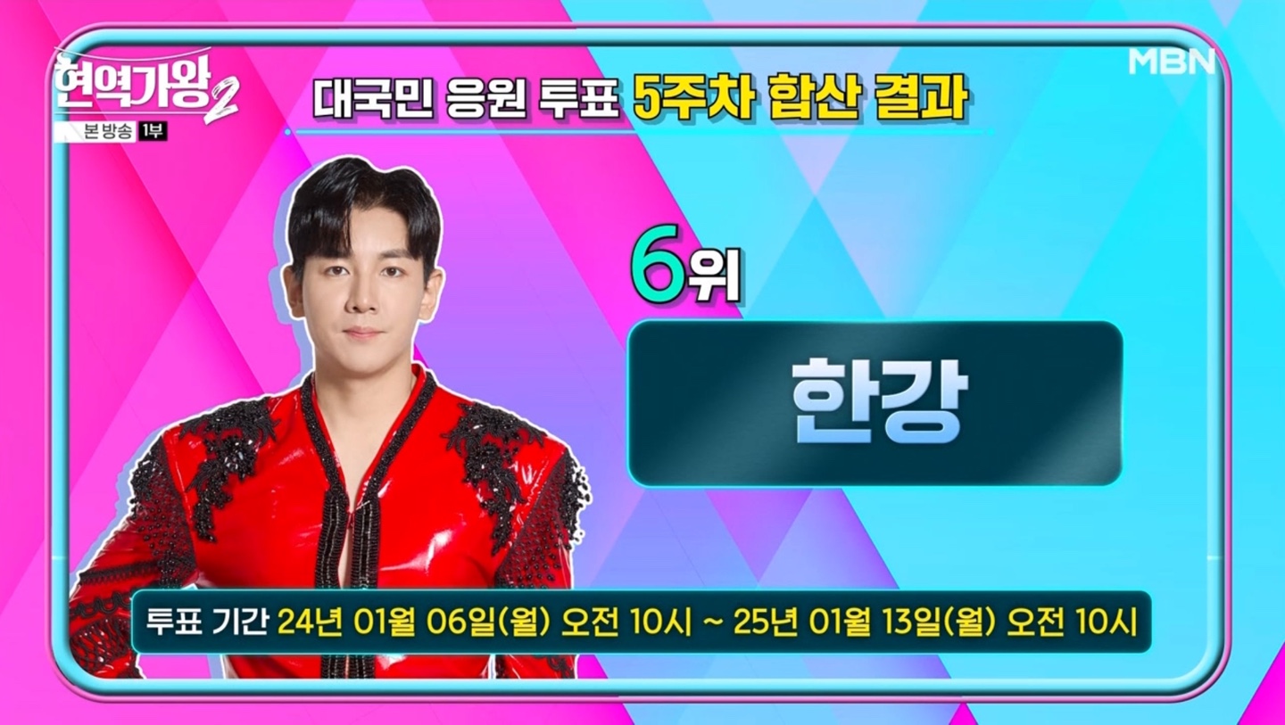 현역가왕2 대국민 응원투표 5주차 결과