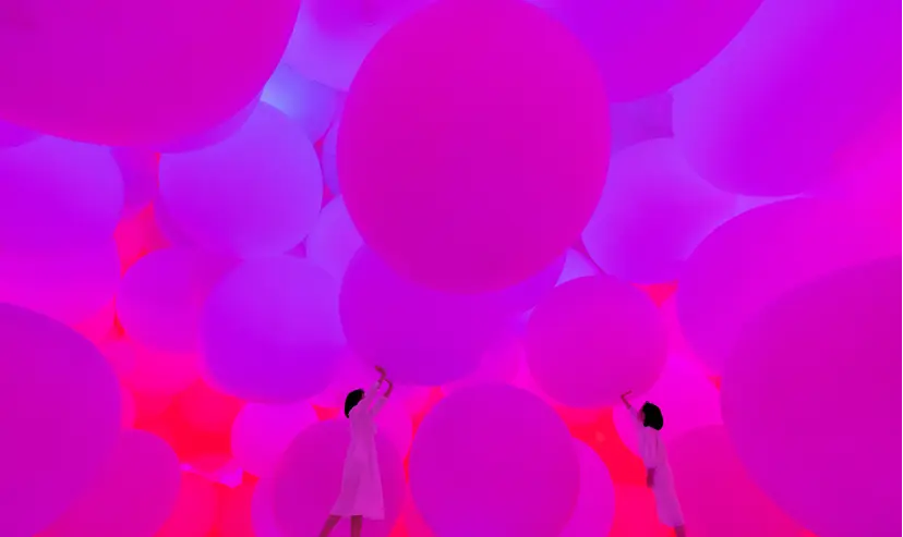 일본 도쿄 팀랩플래닛 관람-평면화하는 세 가지 색과 모호한 아홉 가지 색