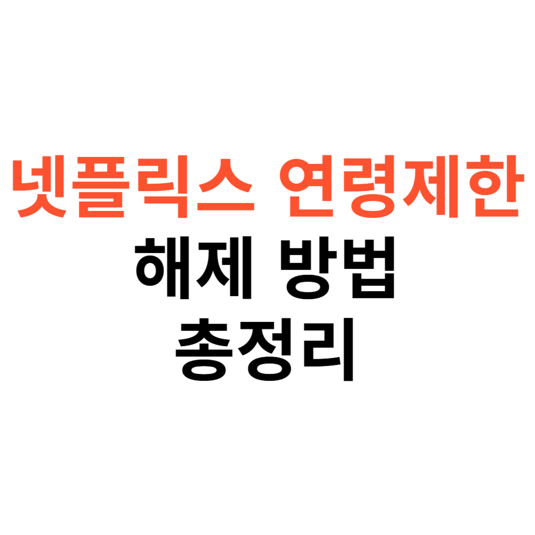 넷플릭스 연령제한