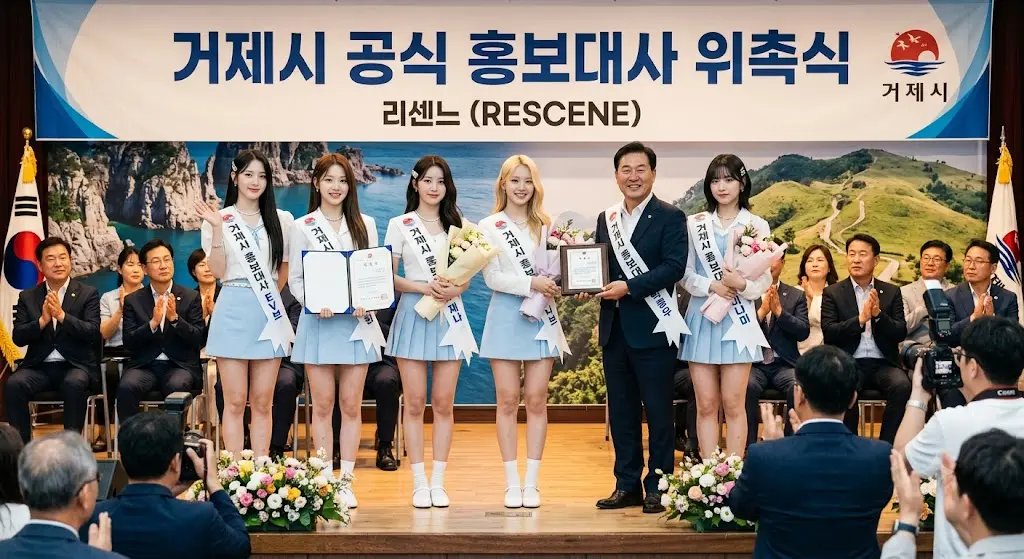 거제시 공식 홍보대사로 위촉된 5인조 걸그룹 리센느