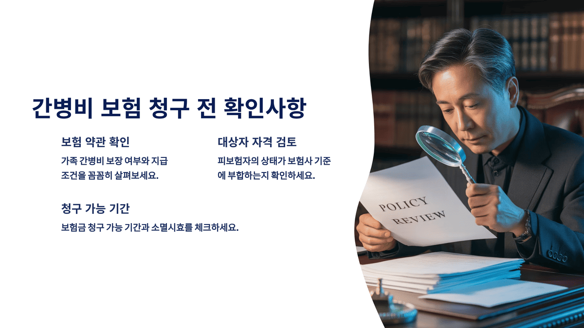 간병비 보험 청구 전 확인사항