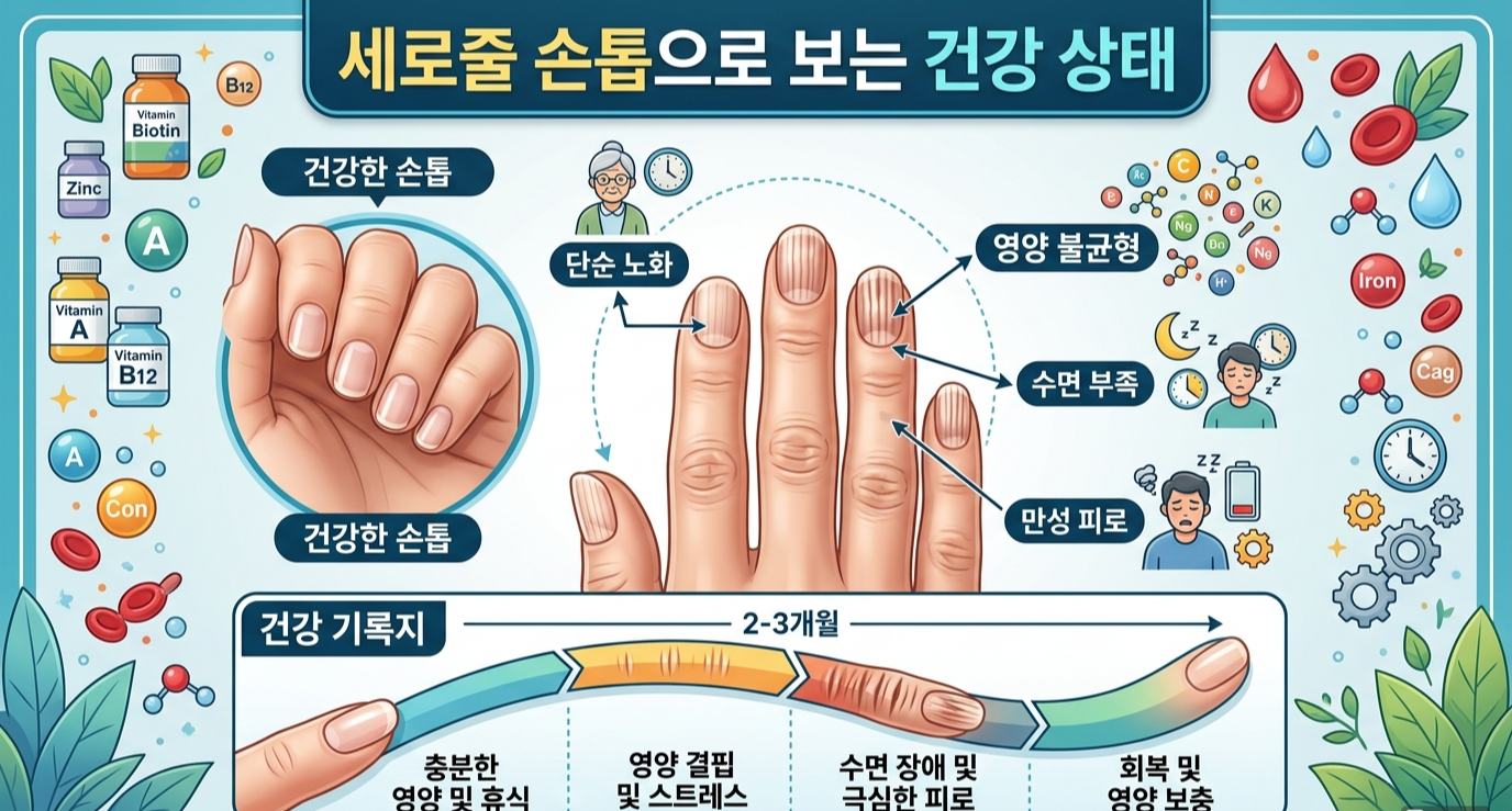 손톱 세로줄, 단순 노화일까?