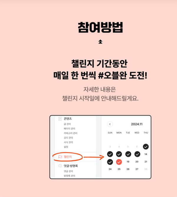 티스토리 작심삼주 오블완 챌린지 매일 글쓰기 도전