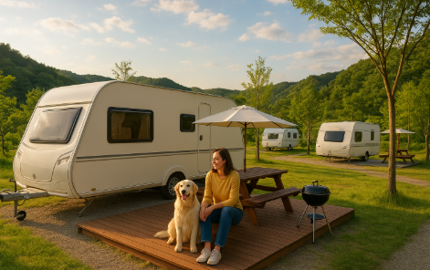 카라반 캠핑 관련 사진