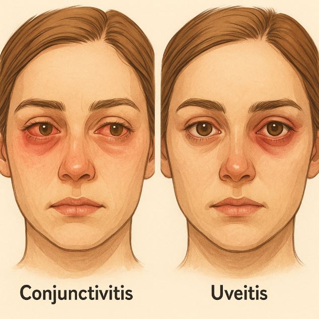 결막염과 포도막염 관련 이미지
