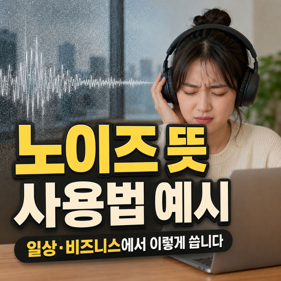 노이즈 뜻 사용법 예시