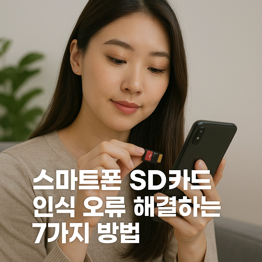 스마트폰 SD카드 인식 오류 해결하는 7가지 방법