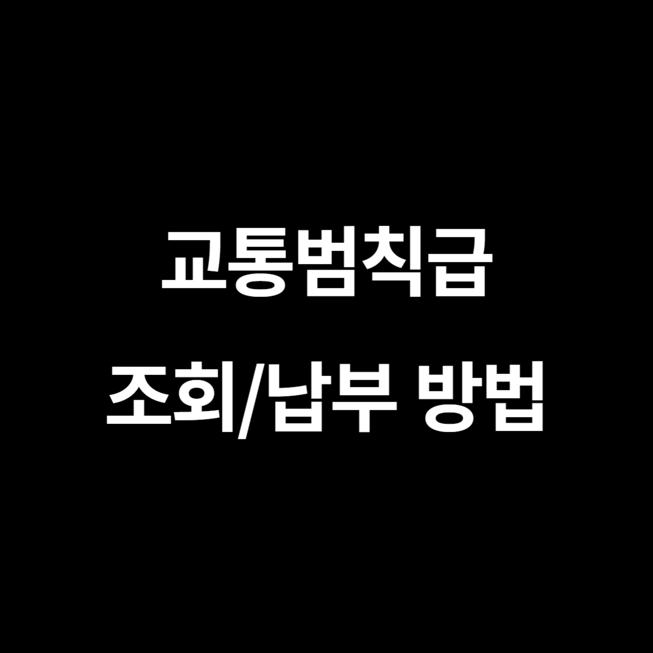 교통범칙금