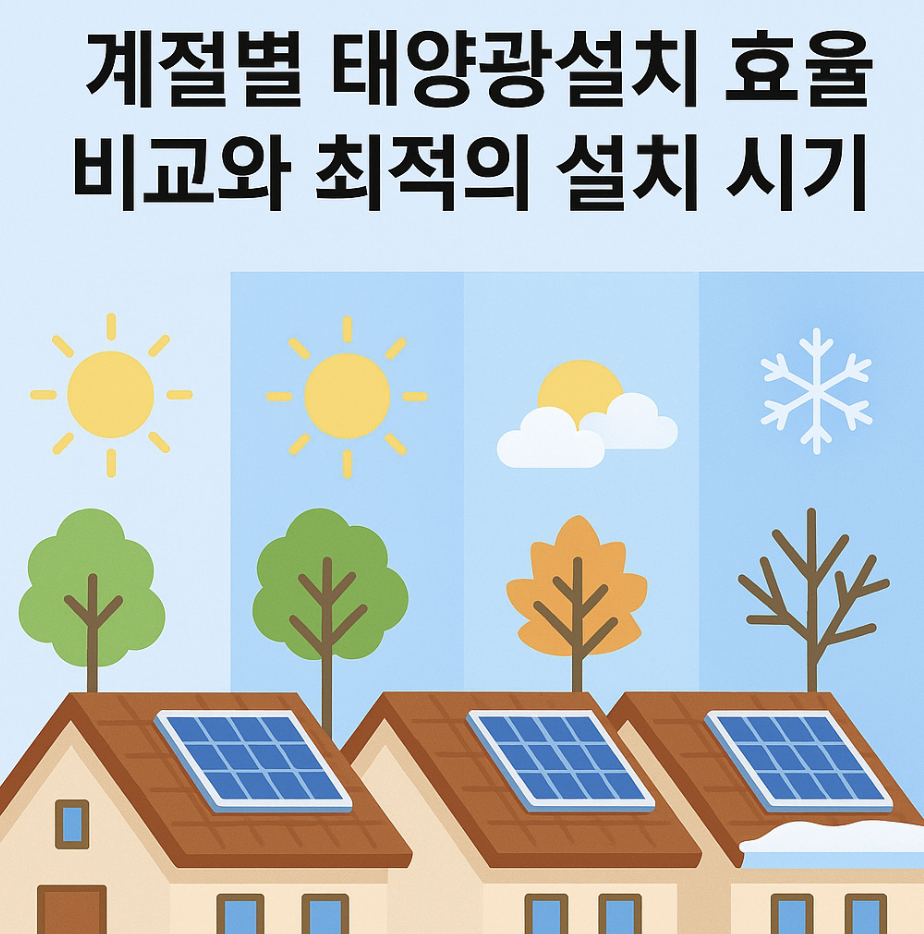 계절별 태양광설치 효율 비교와 최적의 설치 시기