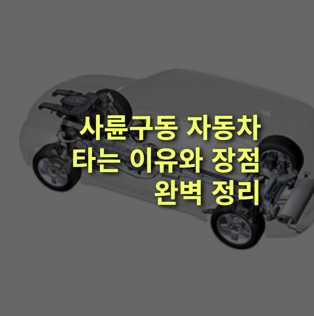사륜구동 자동차 타는 이유와 장점은? 4WD, AWD 장점 총정리!