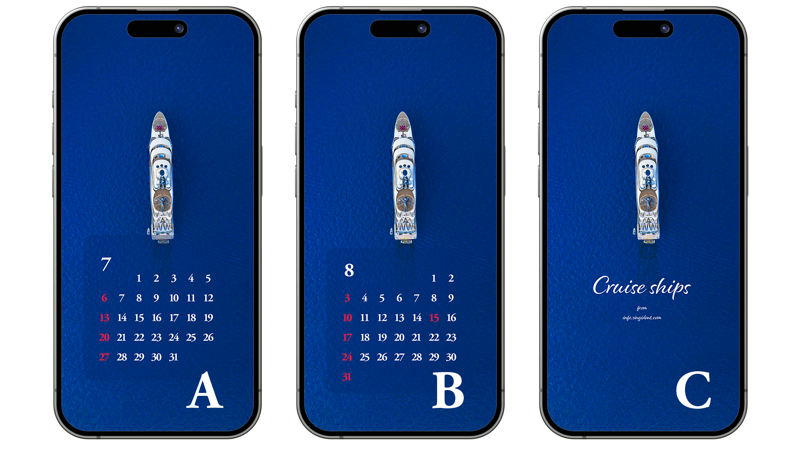 06 짙은 파란색 바다 위의 유람선 ABC - 2025년7월 아이폰배경화면